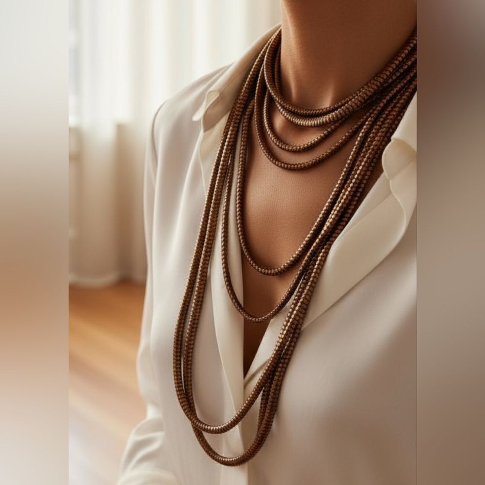 Nicole by Nicole miller Multi-Strand Gunmetal Layered Chain Necklace